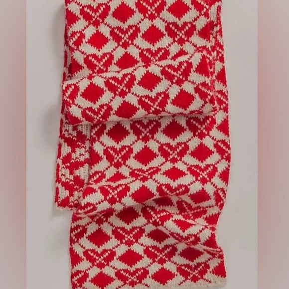 NEW! Free People Red and White Scarf - Picture 6 of 14